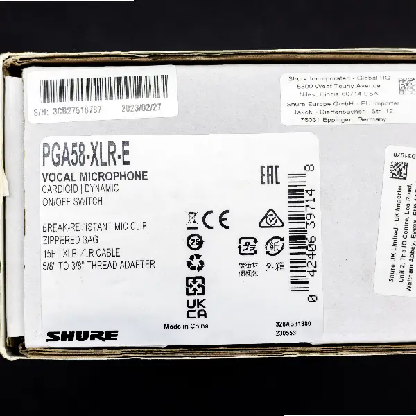 Shure PGA58 Wired Microphone 9 Shure PGA58 Wired Microphone - Image 9