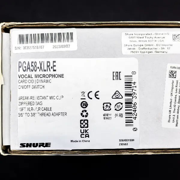 Shure PGA58 Wired Microphone 6 Shure PGA58 Wired Microphone - Image 6
